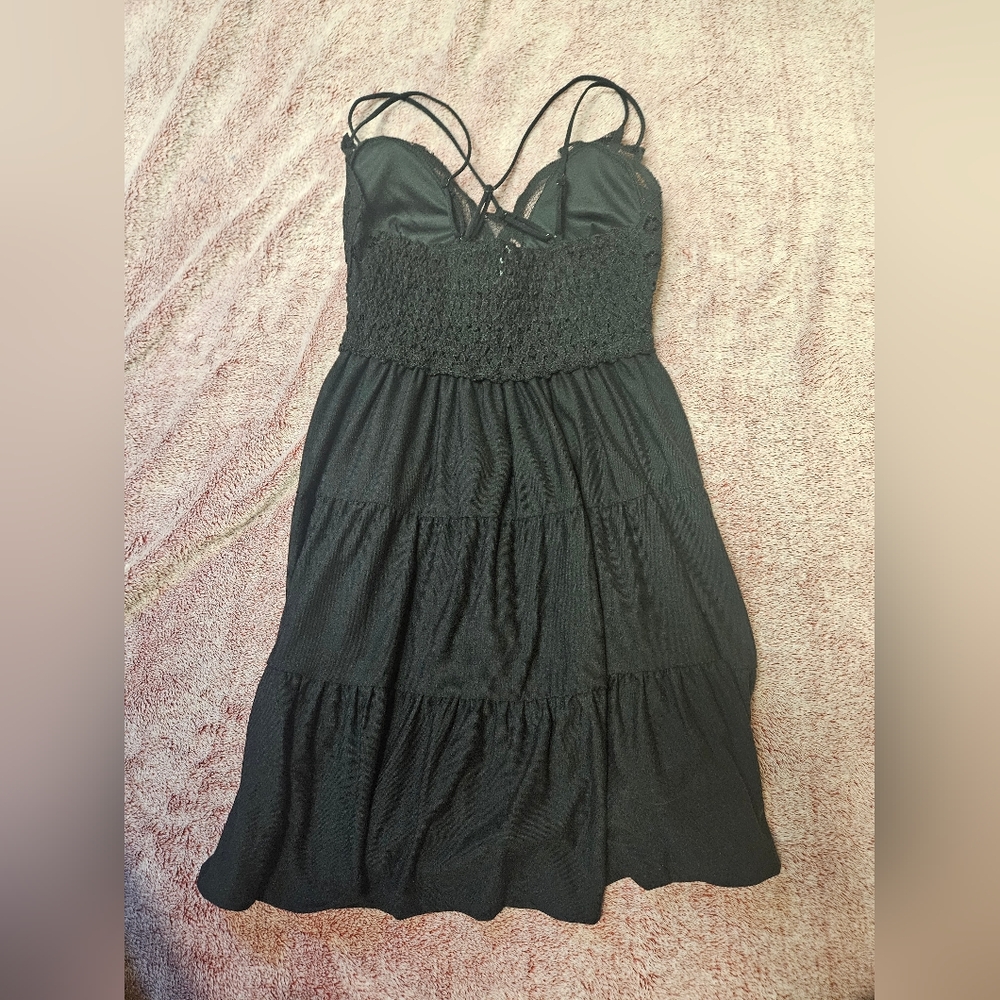 Zenana black lace dress
